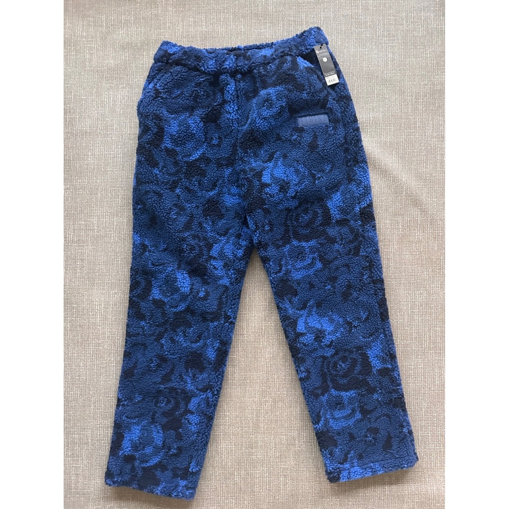 Ethika Mens Sherpa Pant Blue Floral Rose Fleece Joggers MCMAZL2401-BLU-L Size L